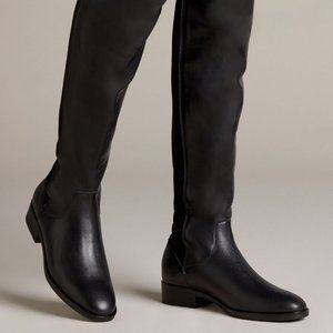 clarks black knee high boots